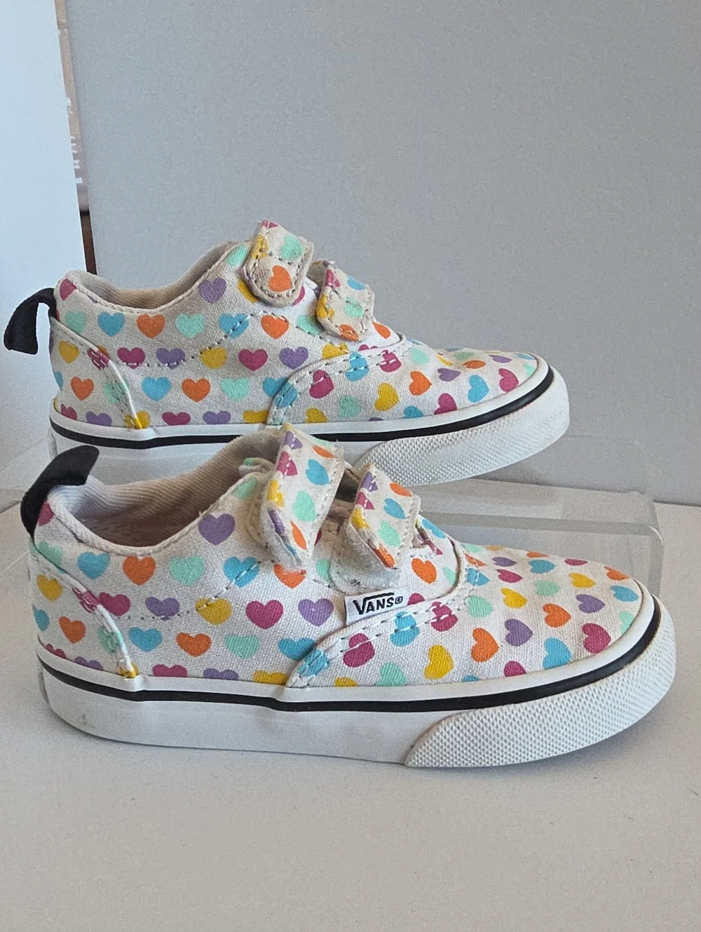Vans Doheny V Multicolor Hearts Sneakers Size 6 Toddler